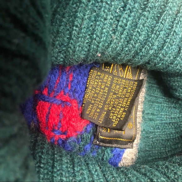 Eddie Bauer Moose Turtleneck Knit Wool Sweater - Picture 7 of 9